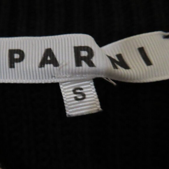 NWOT Parni Designer Chunky Knit Black Sweater Size S - Picture 4 of 4